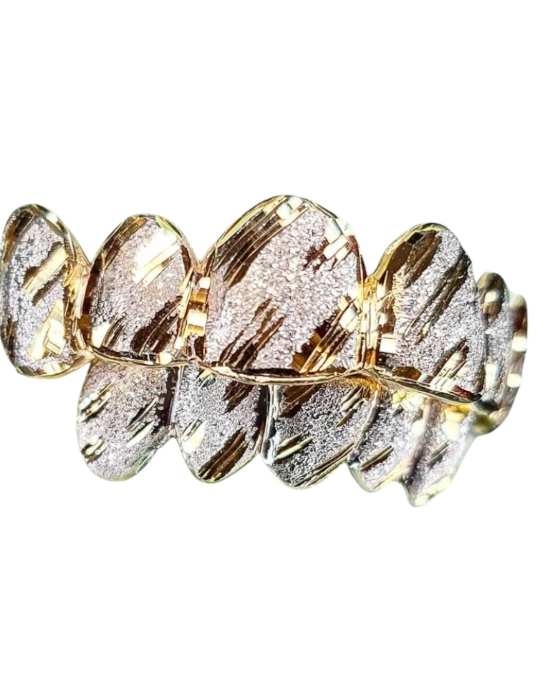 Diamond Dust Diamond cut custom gold Or 925 Grillz - GRILLZSTATION