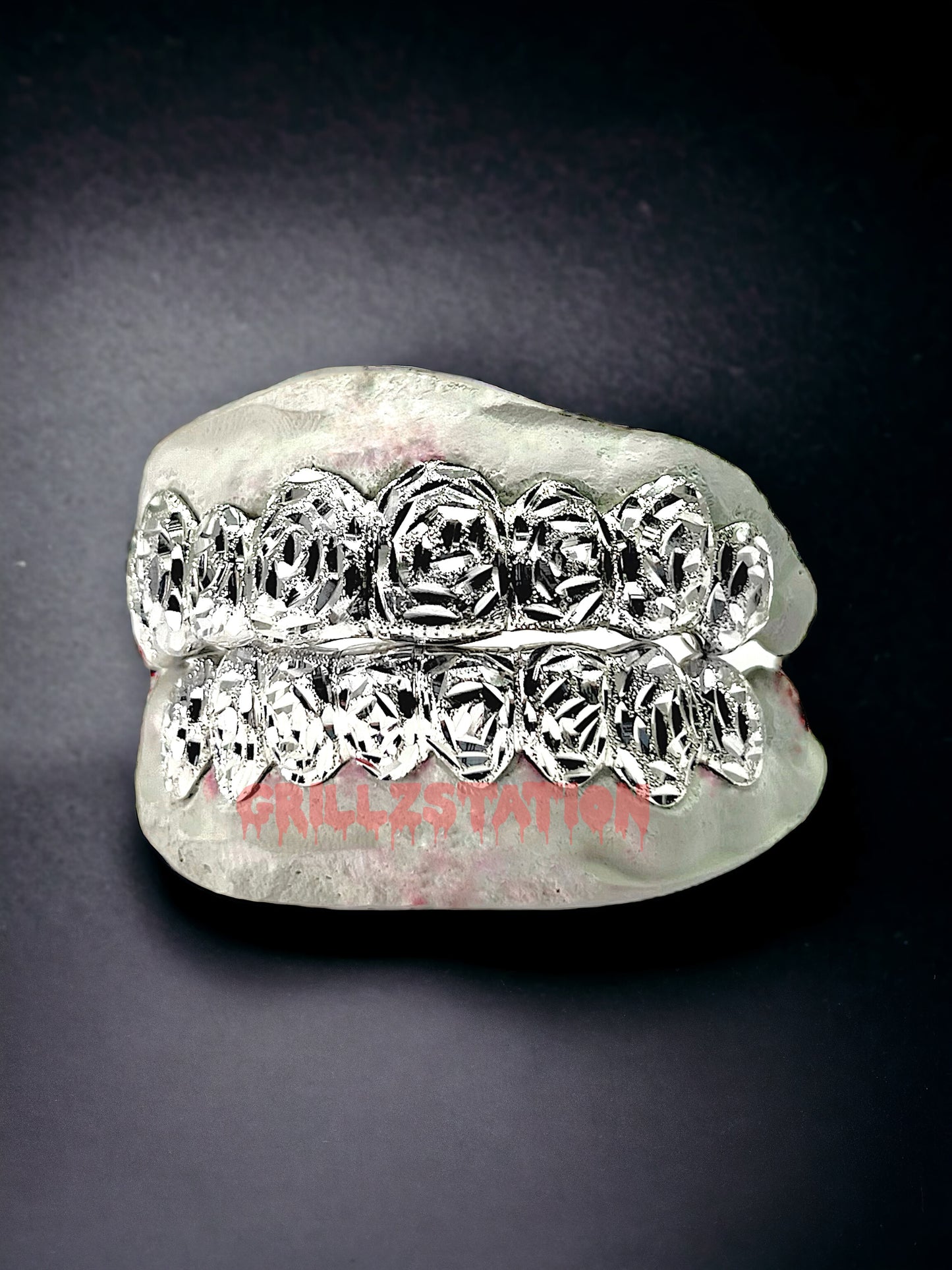 Rose Cut / Flower cut Diamond Dust custom Grillz - GRILLZSTATION