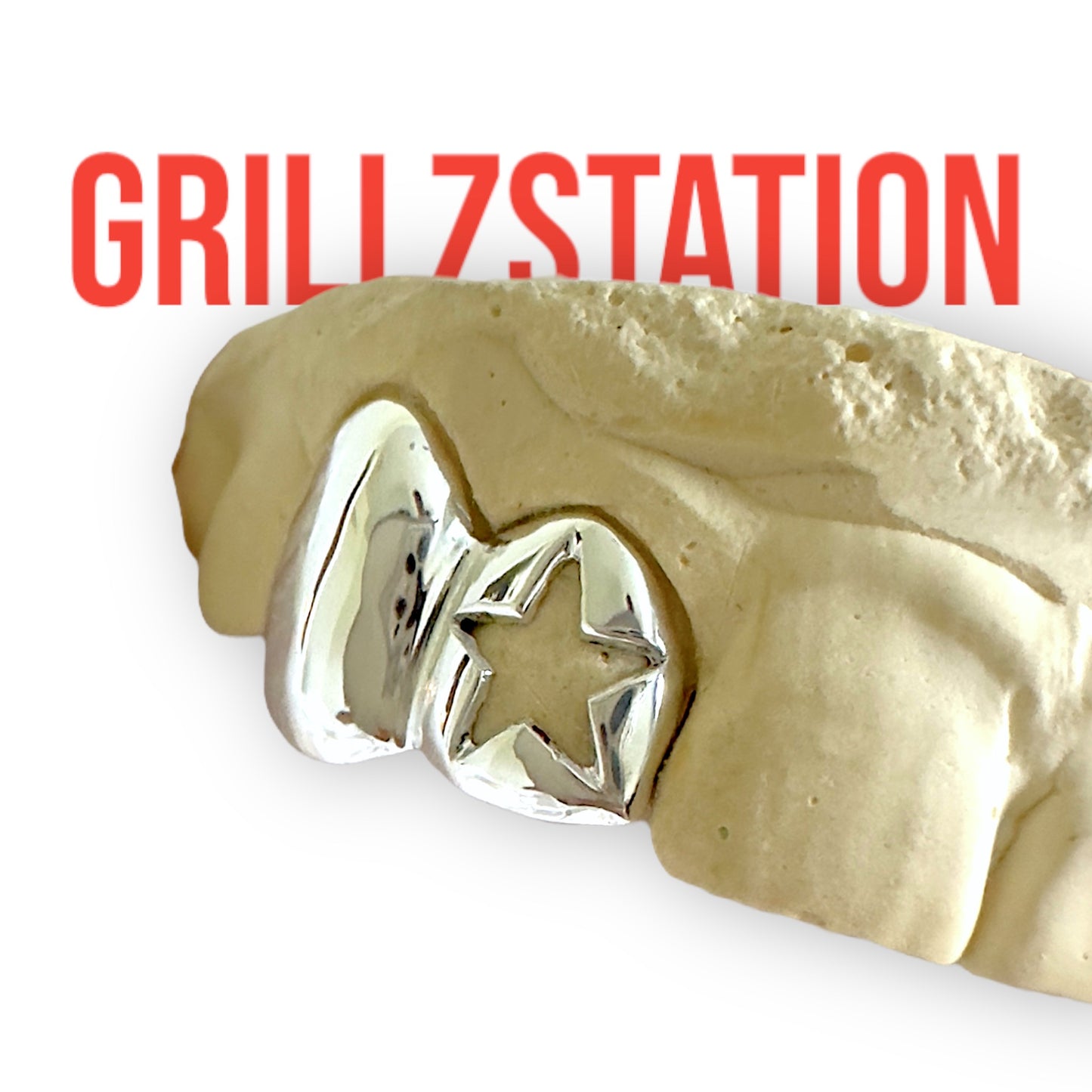 2 Teeth Open face Heart or Star Open face Custom gold Grillz by Grillzstation