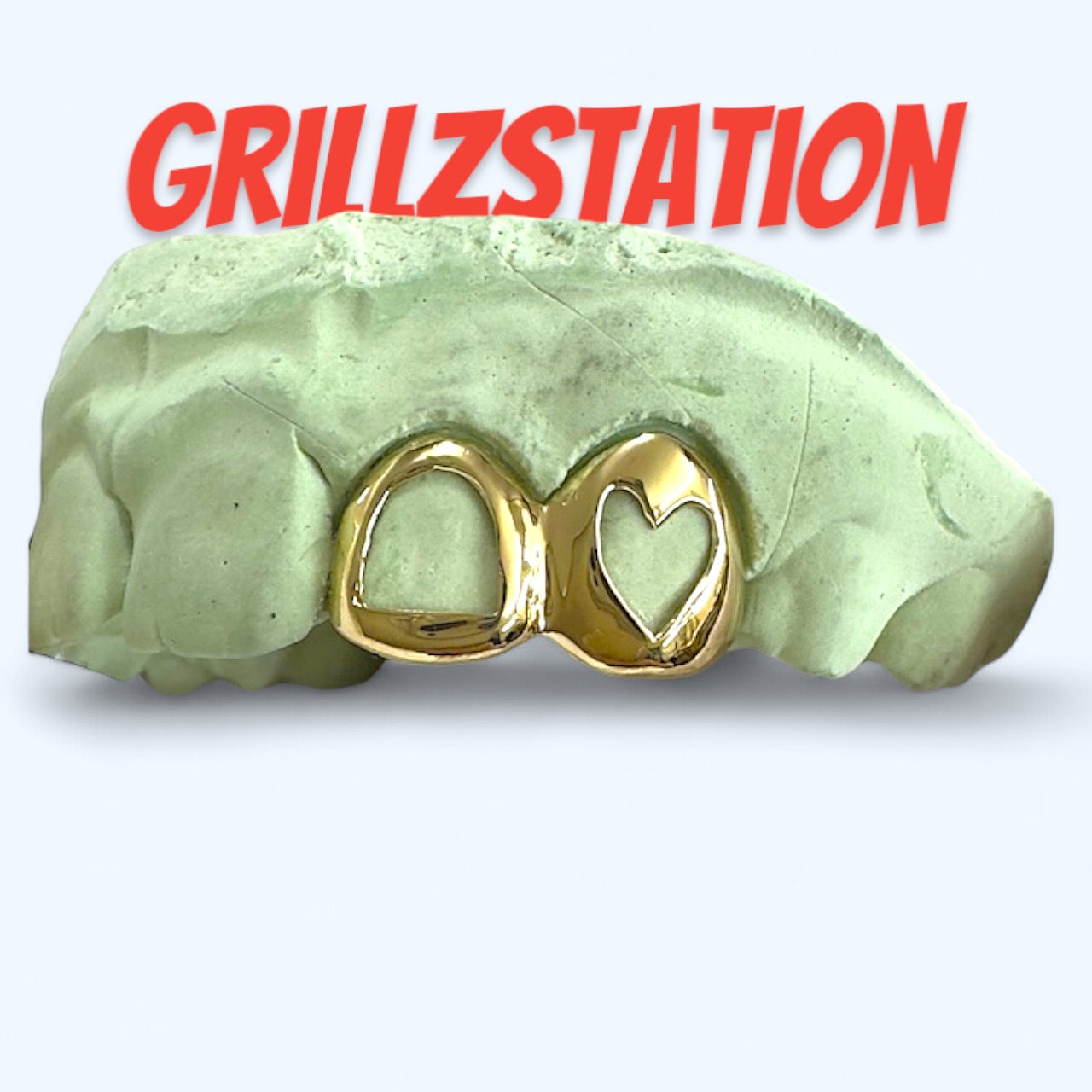 2 Teeth Open face Heart or Star Open face Custom gold Grillz by Grillzstation