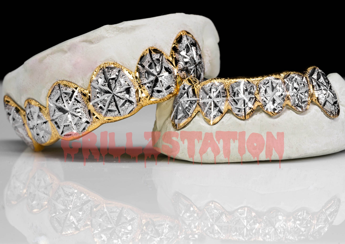 Diamond Dust Spider Web Cut 2 tone - GRILLZSTATION 