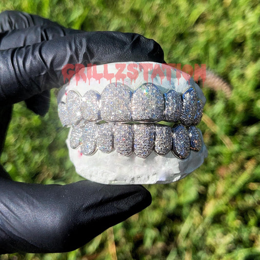 DIAMOND GRILLZ / Moissanite Zig Zag setting ( handset ) - GRILLZSTATION