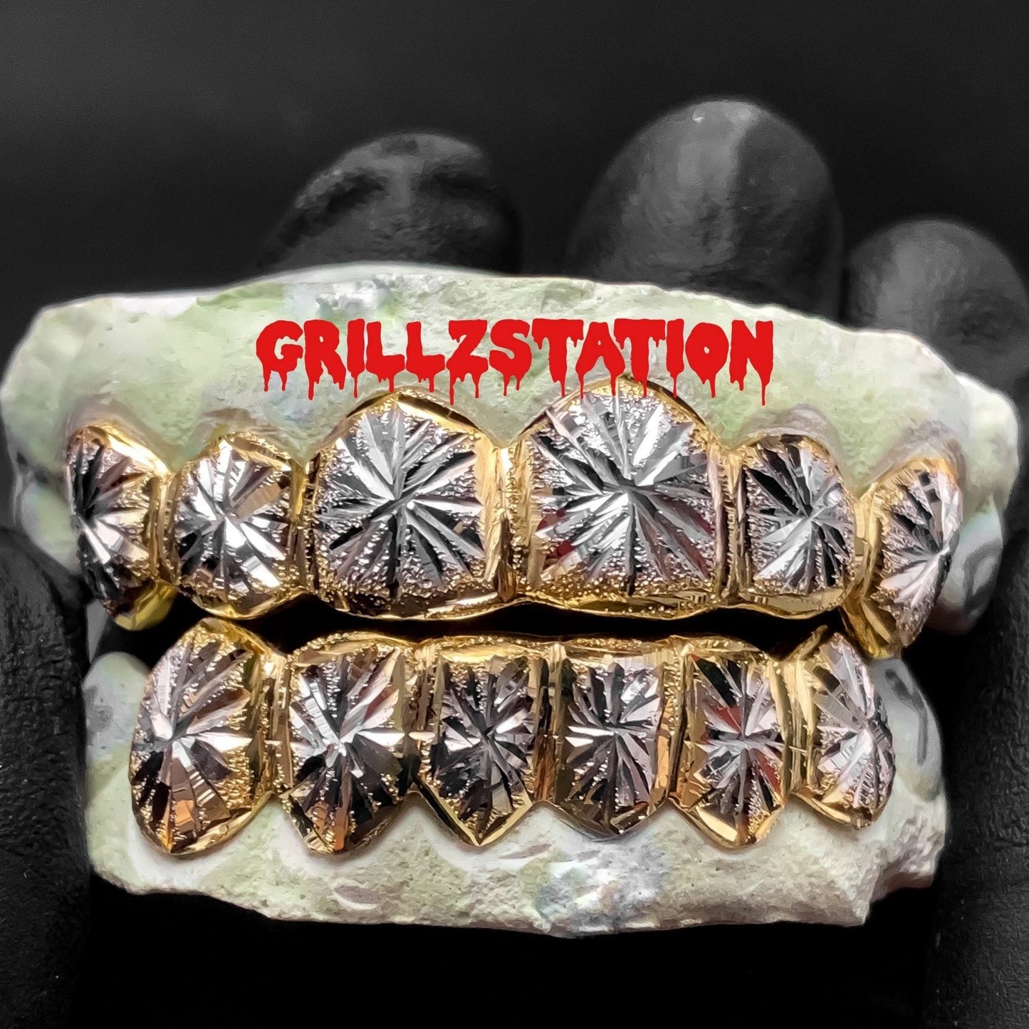Diamond Dust Starburst Cut 2 tone - GRILLZSTATION