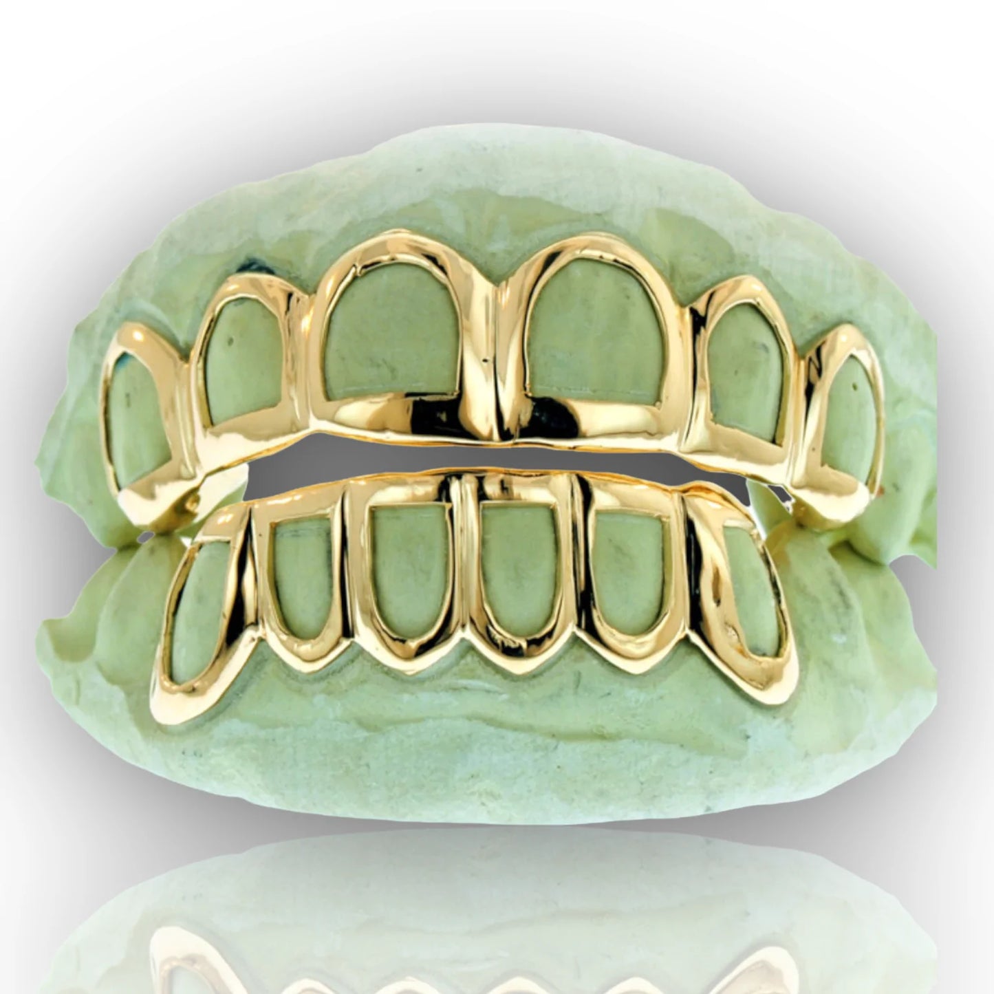 Open Face Gold Grillz Made to Order, Custom Fitted Teeth Grillz - GRILLZSTATION