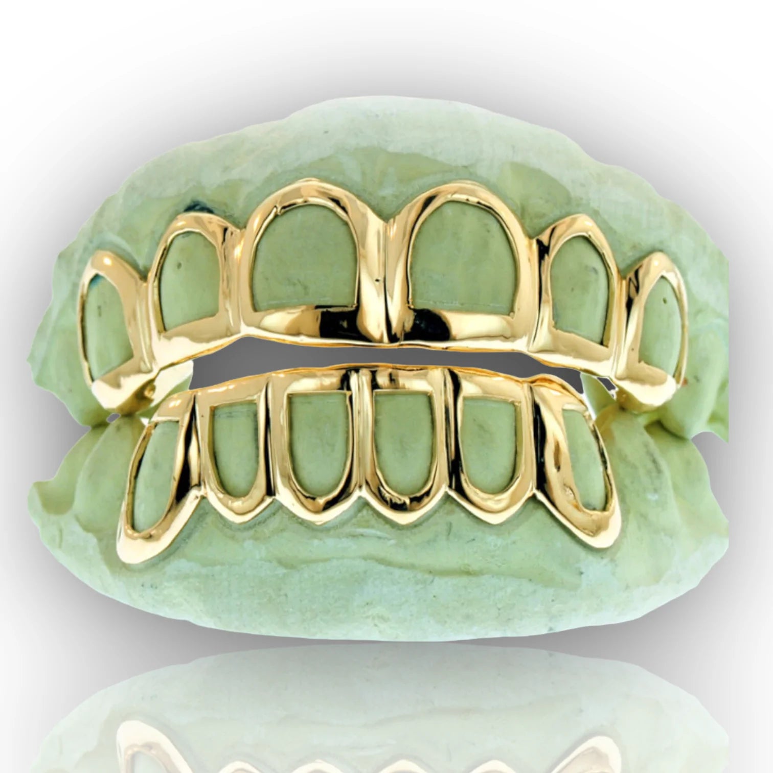 Open Face Gold Grillz Made to Order, Custom Fitted Teeth Grillz - GRILLZSTATION 