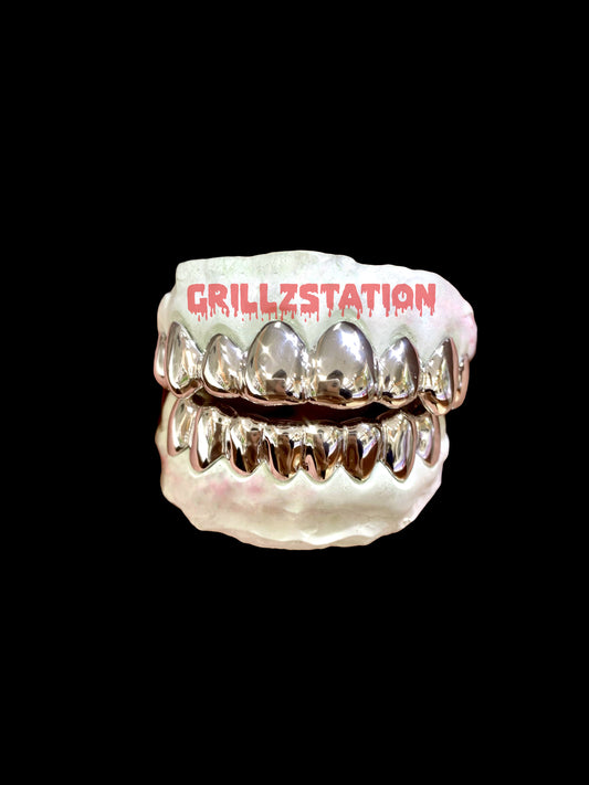 THICK Permanent cut grillz / 925 Silver & 10K - 18K Real Solid gold - GRILLZSTATION