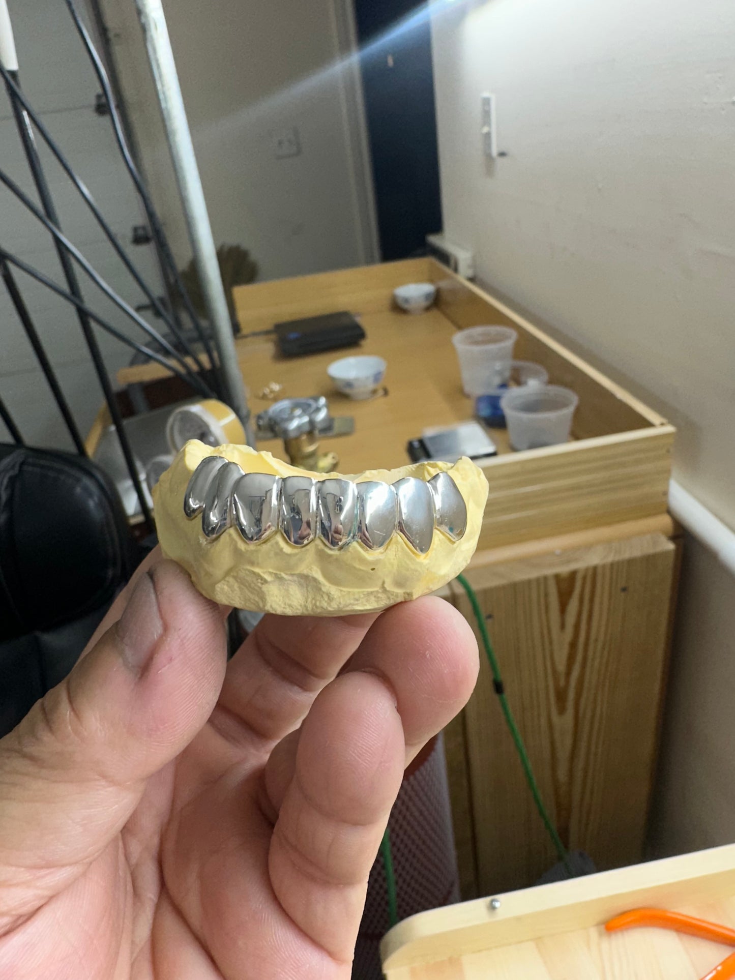 THICK Permanent cut grillz / 925 Silver & 10K - 18K Real Solid gold - GRILLZSTATION 