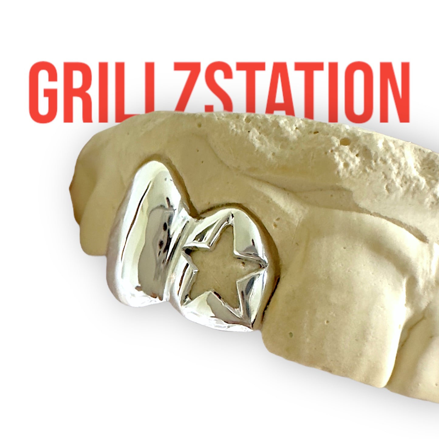 2 Teeth Open face Heart or Star Open face Custom gold  Grillz by Grillzstation