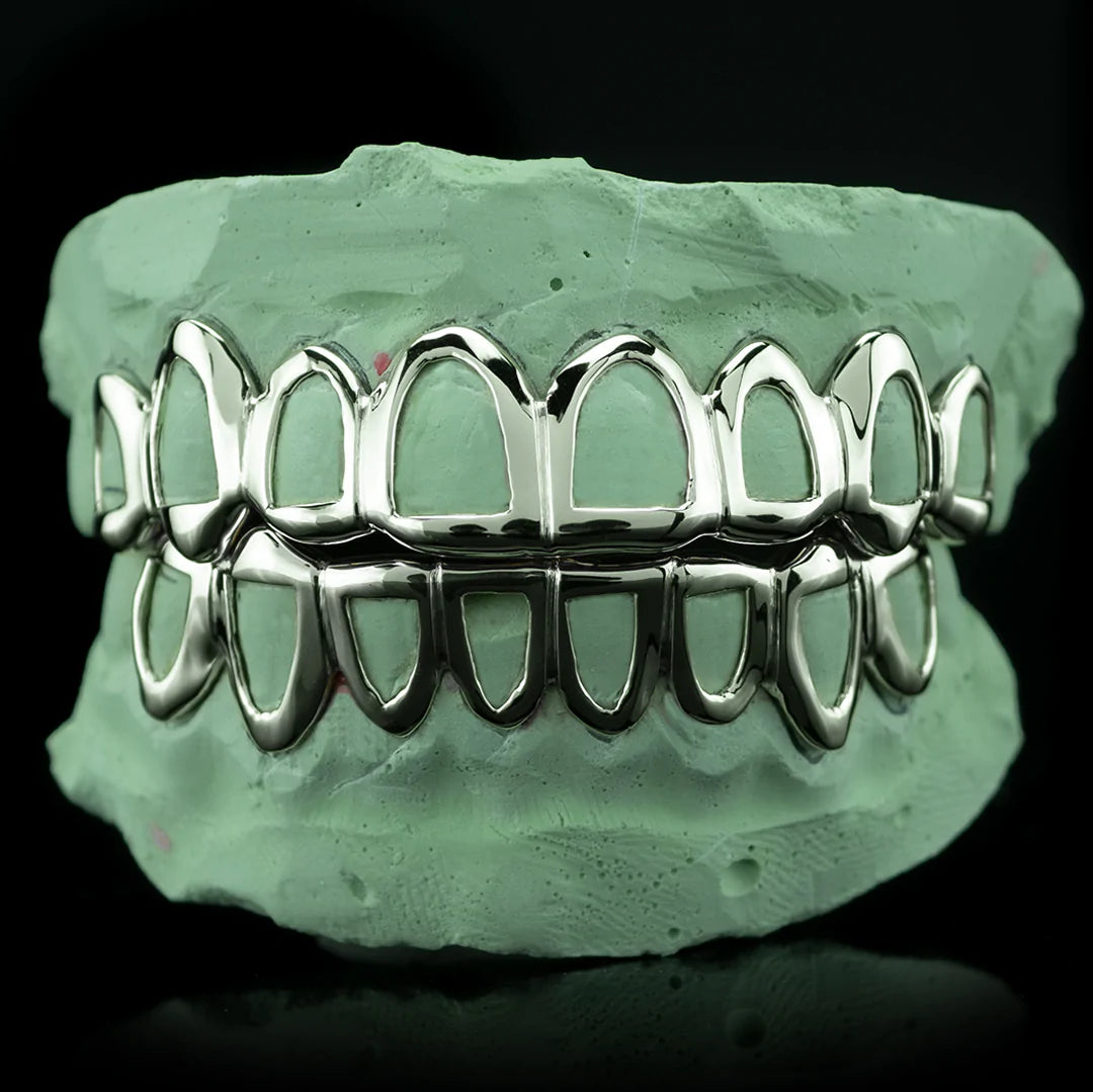 Open Face Gold Grillz Made to Order, Custom Fitted Teeth Grillz - GRILLZSTATION 