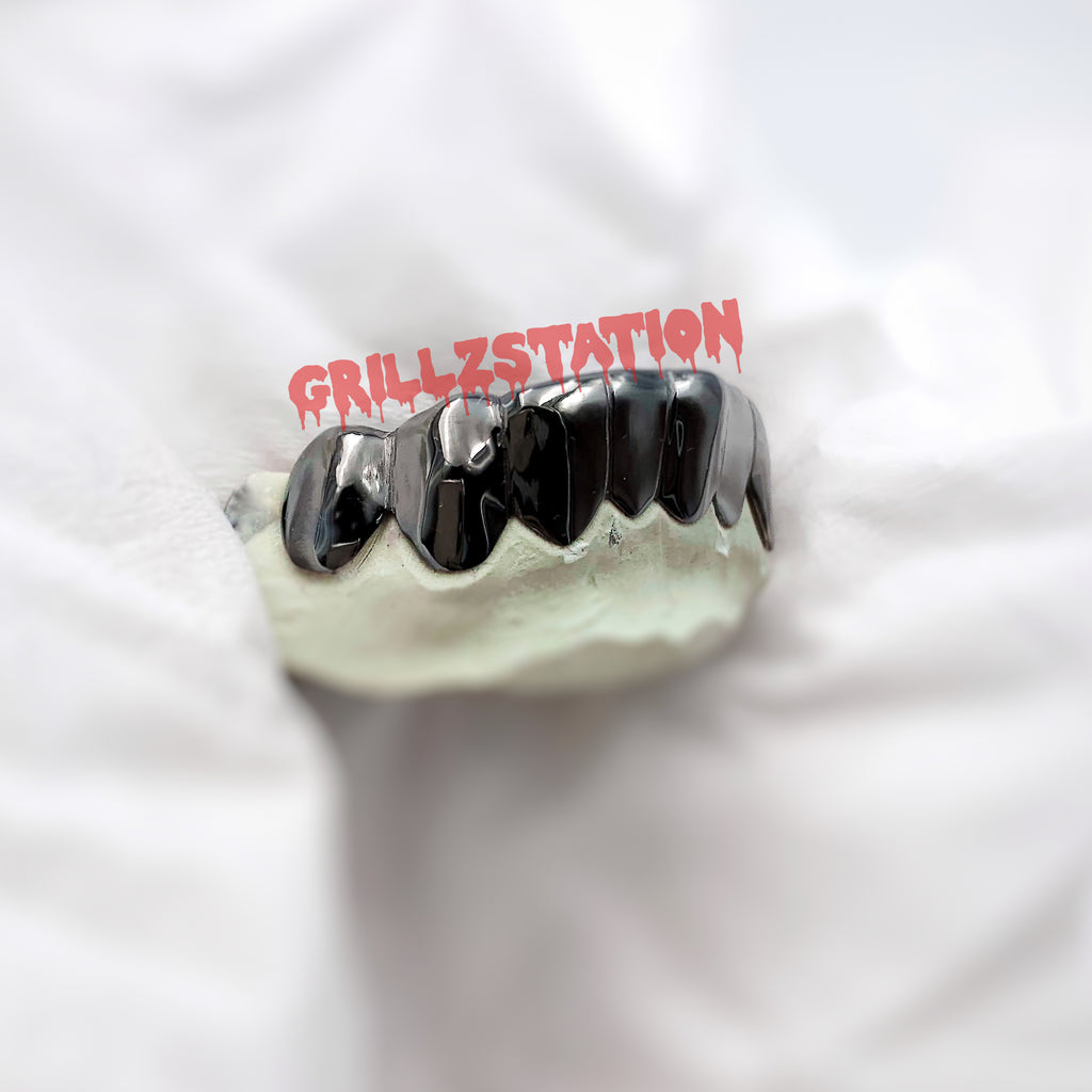 Black Gold Custom Grillz, Unique 10K 14K 18K Black Gold Grillz