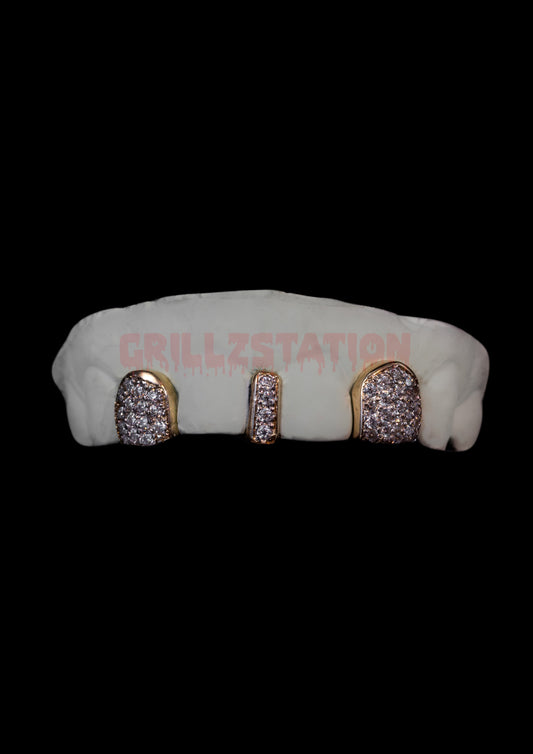 full handset Middle gap and Fangs high quality REAL diamond or CZ - GRILLZSTATION 